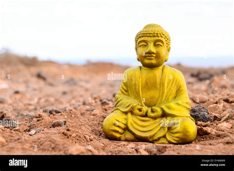 One Ancient Buddha Statue Stock Photo - Alamy