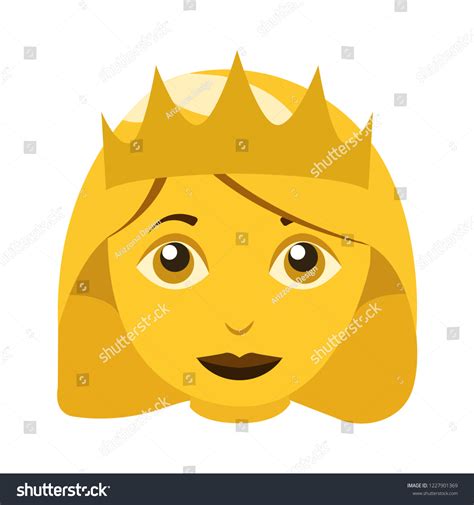 Emoji Princess Vector Stock Vector (Royalty Free) 1227901369 | Shutterstock