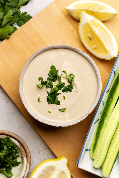 Lemon Garlic Tahini Sauce - All the Healthy Things