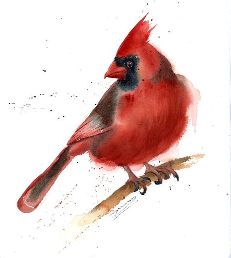 Red Cardinal Original Watercolor | Artfinder