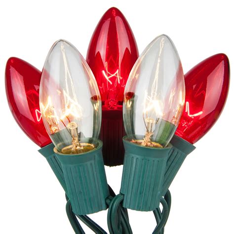 Christmas Lights - C9 Clear / Red Commercial Christmas Lights ...