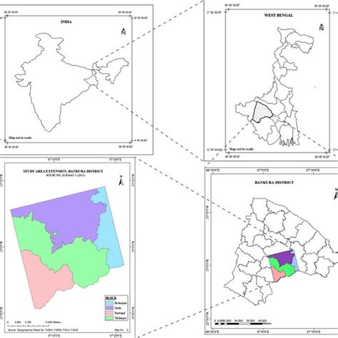 Land use and land cover map of Bankura district, covering part of ...