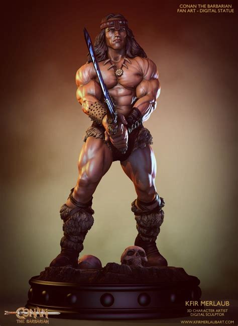 ArtStation - Conan the Barbarian Statue | Kfir Merlaub Art ... | Conan ...