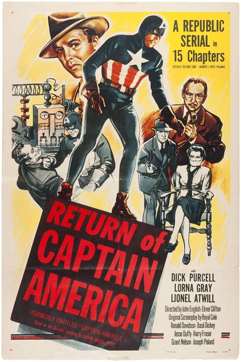 captain-america-serial-republic-movie-poster | Movie posters, Movie posters vintage, Marvel ...