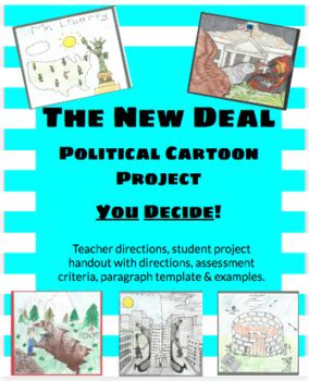 The New Deal: Political Cartoon Project by Lynne's Lessons | TpT