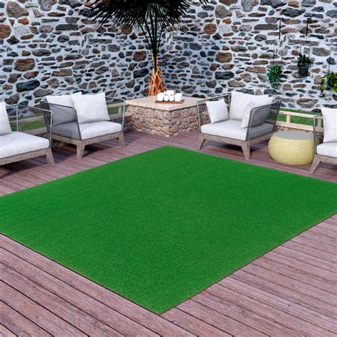 Ottomanson Evergreen Indoor/Outdoor Artificial Grass Turf Area Rug - Walmart.com - Walmart.com