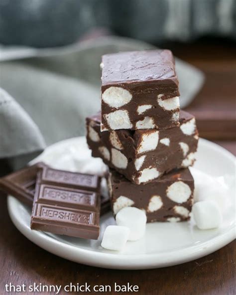 Chocolate Marshmallow Fudge - That Skinny Chick Can Bake