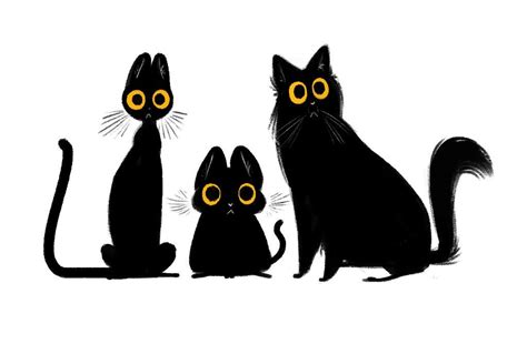 Anna R. on Twitter | Black cat art, Cat art illustration, Black cat illustration