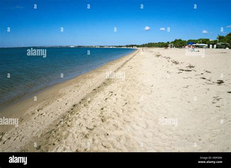 the beach of Torre Grande or Torregrande, Oristano province, Sardinia, Italy Stock Photo - Alamy