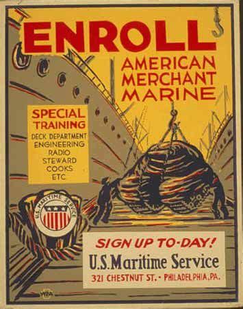 World War 2 Poster (American) | Merchant marine, Wwii posters, Wpa posters
