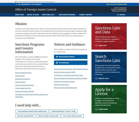 Welcome to OFAC's new website! | Office of Foreign Assets Control