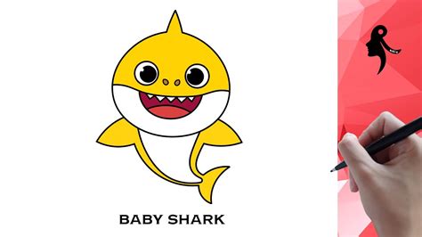 Baby Shark Line Drawing