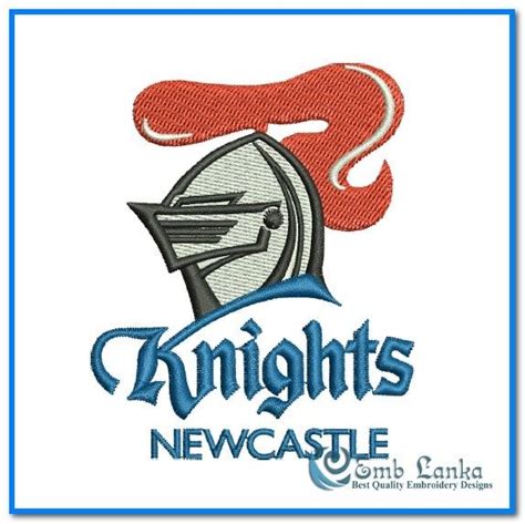 New Newcastle Knights Logo Embroidery Design - Emblanka | Embroidery logo, Knight logo ...