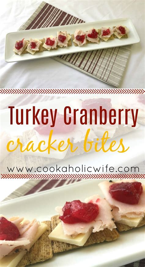 Turkey Cranberry Cracker Bites - Cookaholic Wife