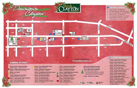 Downtown Clayton NC: Christmas Village & Tree Lighting Schedule & Map