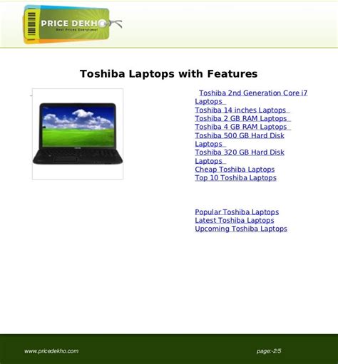 Toshiba+Satellite+C+Series+C850-P5011+Laptop+specification