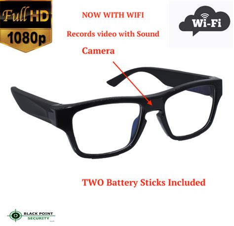 Live Streaming Wifi Hidden Full HD 1080P Camera Glasses with Audio