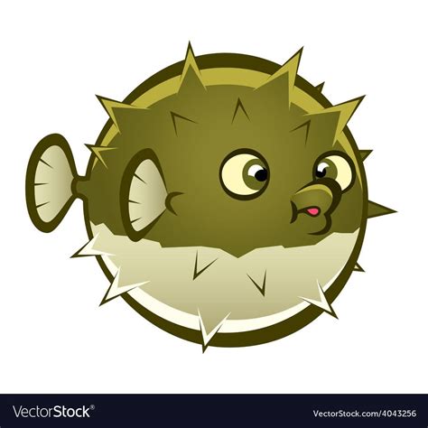 Cartoon puffer fish Royalty Free Vector Image - VectorStock | Puffer ...