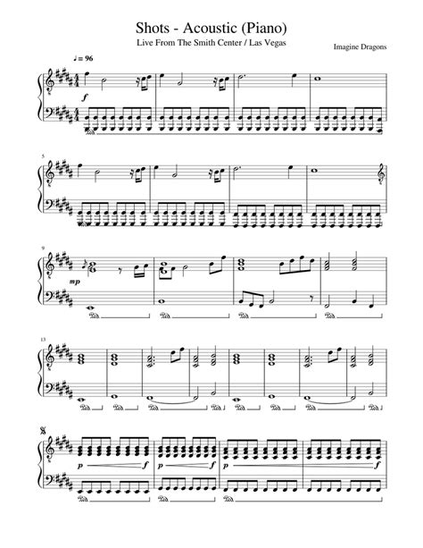 Shots Acoustic (Piano) Sheet music for Piano (Solo) | Musescore.com