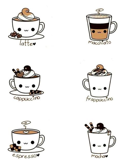 Pin by elena c on adesivi | Cute doodles drawings, Cute doodles, Coffee ...