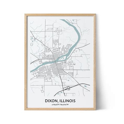 Dixon Map Poster - Your City Map Art - Positive Prints