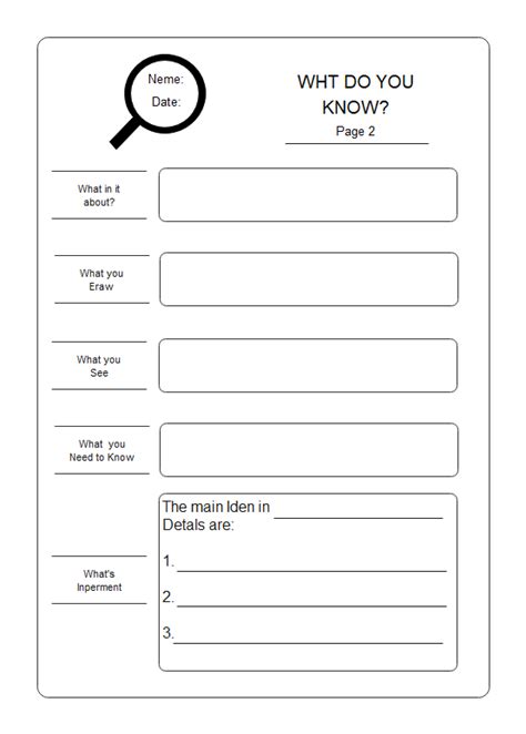 Free Editable Graphic Organizer for Reading Comprehension Examples