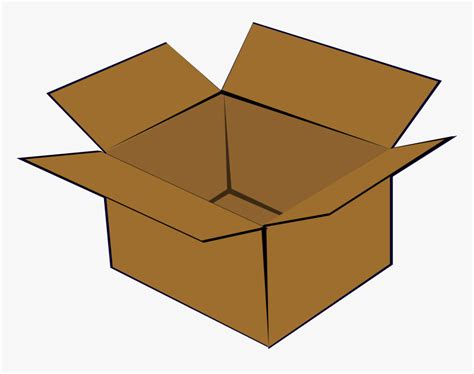 Black, Box, Outline, Open, Card, White, Cartoon, Empty - Box Clipart ...