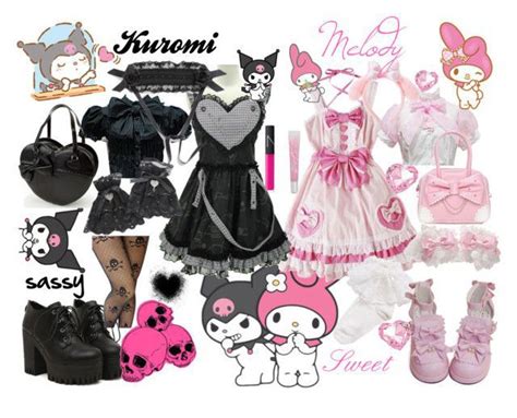 kuromi and my melody aesthetic outfits | My melody outfit, Pastel goth ...