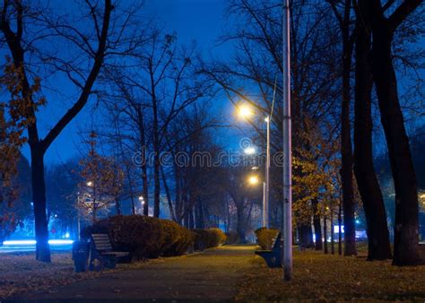 Almaty City Night Streets and Parks on Winter 2021 - 2022 Stock Photo ...