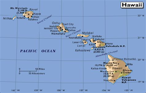 Hawaii Cities Map
