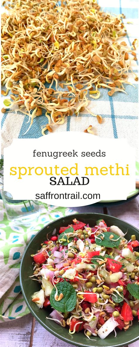 Sprouted Fenugreek / Methi Seed Salad Recipe | Saffron Trail