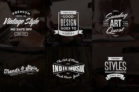 6 Vintage Logos / Labels Templates - Graphic Pick