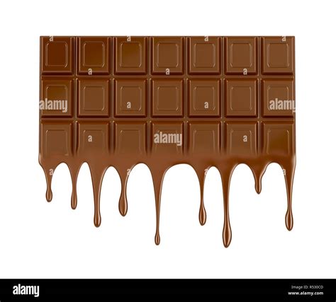 Melted chocolate bar Stock Photo - Alamy