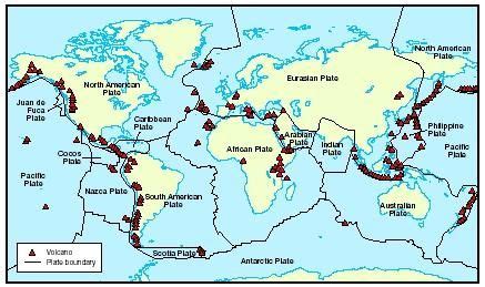 Active Volcanoes In The World Map – Map VectorCampus Map