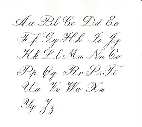 Cursive Alphabet Calligraphy | AlphabetWorksheetsFree.com