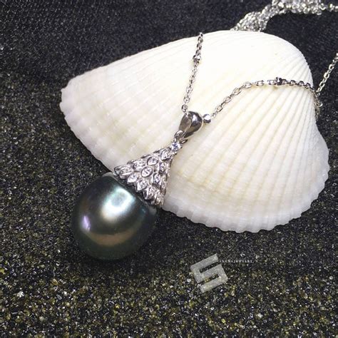 Large Tahitian Cultured Pearl Necklace Baroque Tahitian Pearl - Etsy