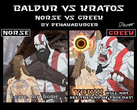 (Fanart) Norse vs Greek Kratos: Vs Baldur : r/GodofWarRagnarok