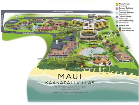 Maui-Kaanapali-Villas-Map - Aston Maui Kaanapali Villas