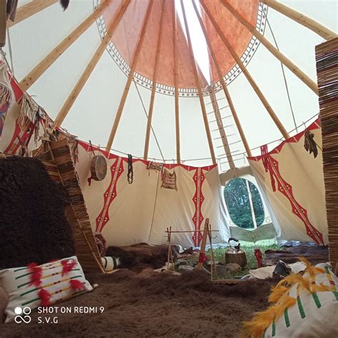 Cheyenne style tipi interior