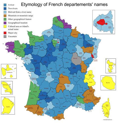 Departments of France Mapped - Vivid Maps