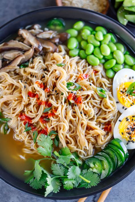 Instant Pot Ramen Bowls with Vegetarian and Vegan Toppings