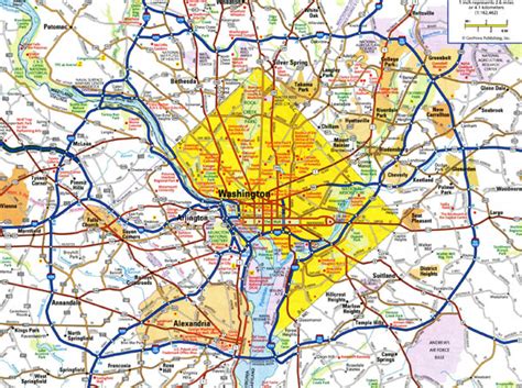 Large detailed roads and highways map of Washington D.C. area | Vidiani.com | Maps of all ...