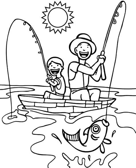 Fishing coloring page to print - Topcoloringpages.net