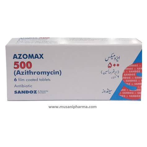 Azomax Capsules (Azithromycin) – Sandoz – Musani Pharma – Nutraceuticals Manufacturer & RX ...