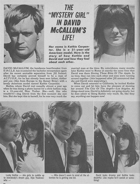 David McCallum, Katherine Carpenter - 1966 | David mccallum, Married men, David