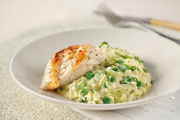 Creamy Asparagus, Pea & Lemon Risotto & Seared Fish - HeartActive®