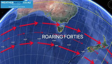 Why is NZ so windy? We explain the Roaring Forties! | WeatherWatch - New Zealand's Weather Data ...