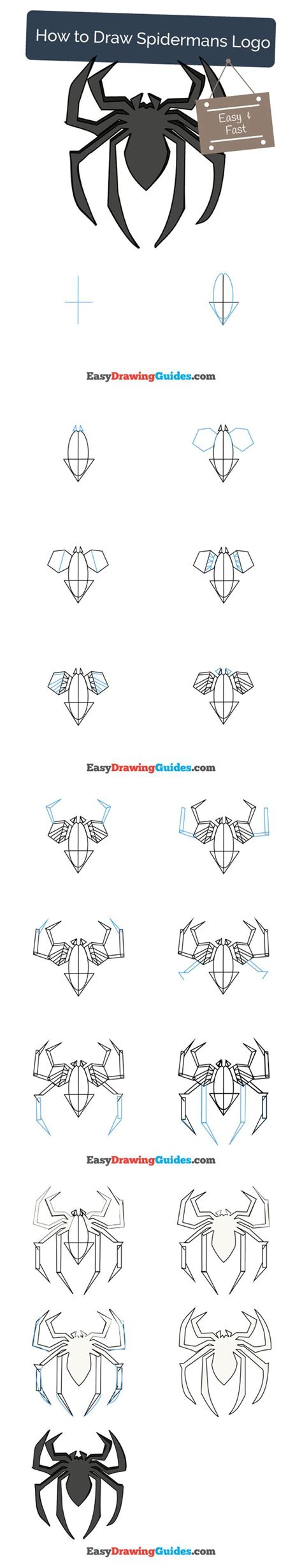 Learn How to Draw Spiderman's Logo: Easy Step-by-Step Drawing Tutorial for Kids and Beginners. # ...