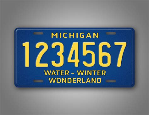 Custom Michigan Water Winter Wonderland Personalized License Plate – SignsAndTagsOnline