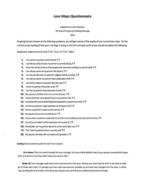 Gottman Love Map Questions Pdf - Fill Online, Printable, Fillable, Blank | pdfFiller